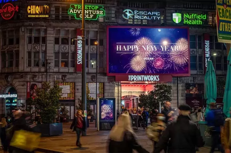LED screen in advertising board