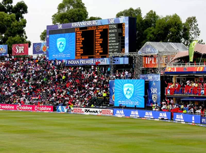 Scoring system showing in LED screen