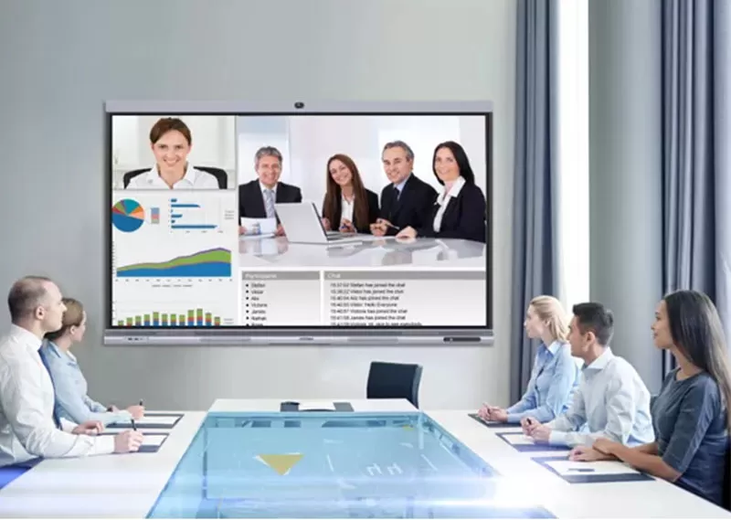 people using IFP in conference room