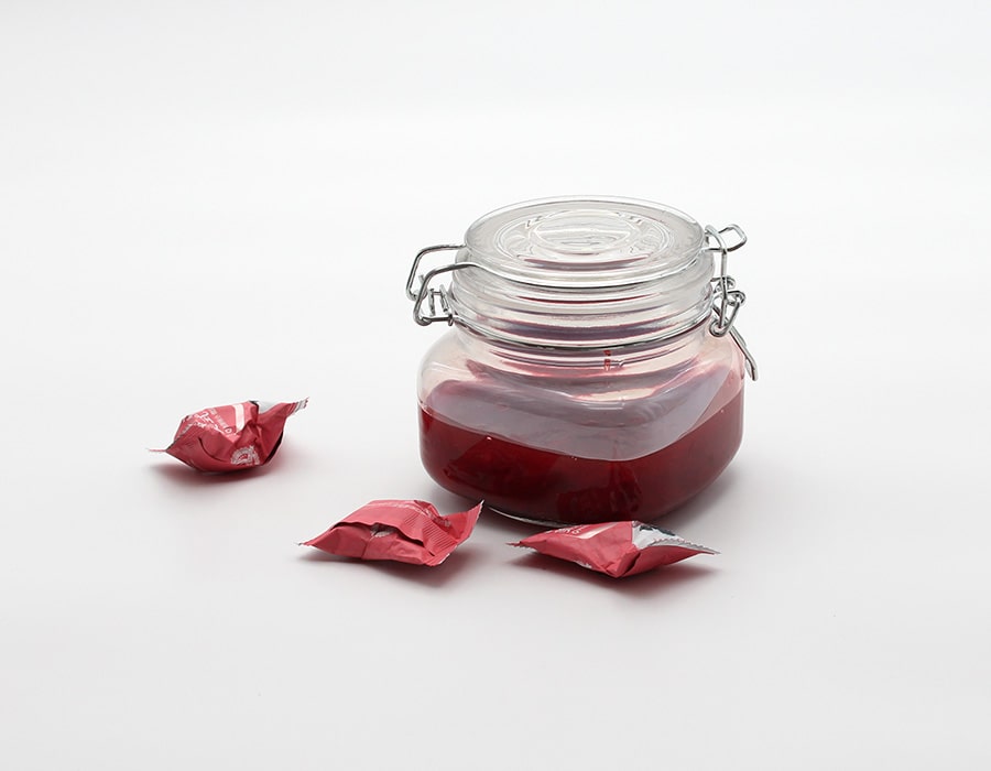 17 oz Square jam jars